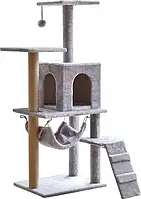 Ігрові комплекси для котів природа OMNA М'який будиночок для котів (Сірий колір) Будиночок із кігтеточкою для кота
