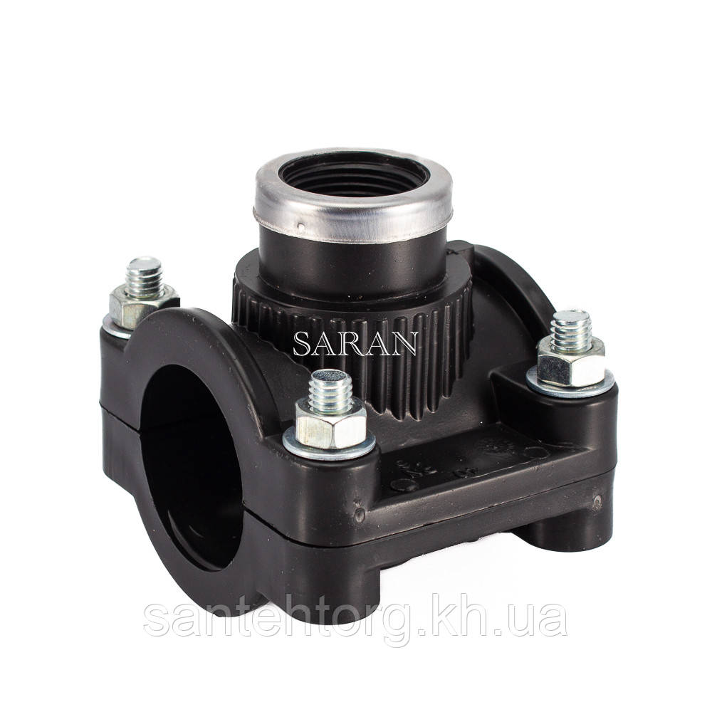 Хомут врізка "63х1" для поліетиленових труб ПНД., фото 1