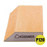 Шлифовальный брусок трапеция губка Kussner Soft P120 эластичный 125x90x25