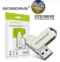 Флешка USB- Lightning юсб 2.0 Microdrive 64 GB флешка Двухсторонняя флешка в айфон