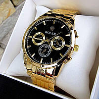 Мужские наручные часы Rolex золотые, часы для мужчин Ролекс в подарочной коробке