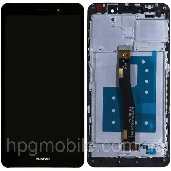 Дисплей Huawei GR5 2017/Honor 6X/Mate 9 Lite модуль (екран,сенсор) з рамкою, оригінал, Чорний, фото 1