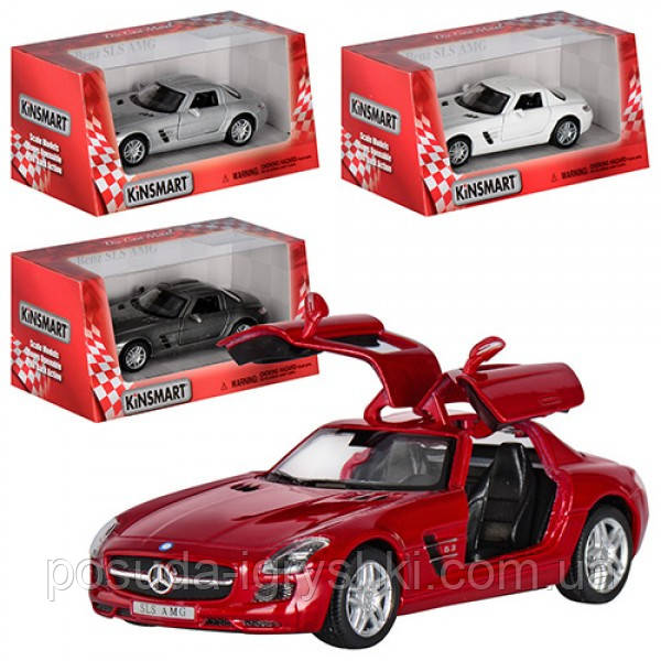 Машинка іграшкова KT5349W "Merse металевий, інерційний, 12,5см, відчиняються двері, гумові колеса, в коробці, 16-7-8см, фото 1