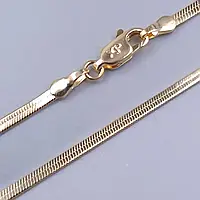 Цепочка Xuping Снейк медицинское золото, 45 см*2 мм, позолота 18К