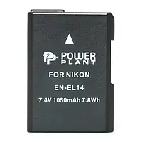 Аккумулятор для фотоаппарата PowerPlant Nikon EN-EL14 Black Chip 1050mAh