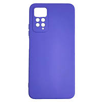 Чехол с микрофиброй Silicone Case на Xiaomi Redmi Note 11 Pro Purple (30)