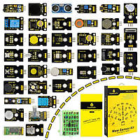 Набор датчиков Keyestudio Sensor kit 37 в 1 KS0068 для Arduino в органайзере