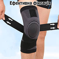 Наколінник червоний спортивний. Фіксатор колінного суглоба. Бандаж на коліно. Наколінник універсальний розмір, фото 3