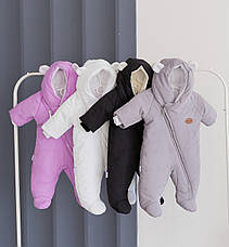 Дитячий демісезонний комбінезон с капюшоном для новонародженого  BELLISSIMO 62 68 74 см, фото 4