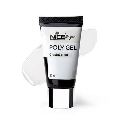 Полігель Nice for you Poly gel Crystal Clear Прозорий 30 г