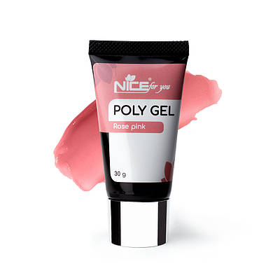 Полігель Nice for you Rose Pink Камуфлювальний нюдово-рожевий 30 г