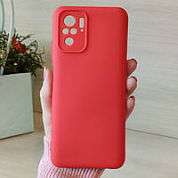 Яркий чехол для Poco m5s однотонный мягкий с микрофиброй Silicone Cover Full Camera