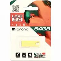 Флеш память Mibrand Taipan MI2.0/TA64U2G Gold 64 GB USB 2.0