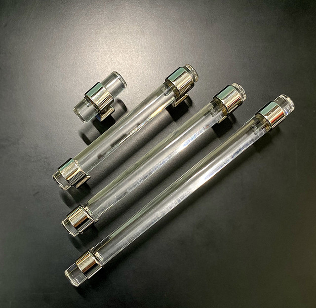 Ручки меблеві модерн CHROME ACRYLIC прозорий акрил із хромом 