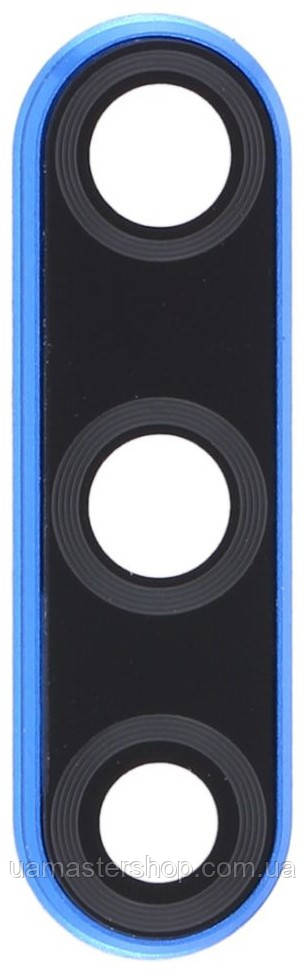 Скло камери Honor 20 Lite/10i/20i з рамкою блакитного кольору, фото 1