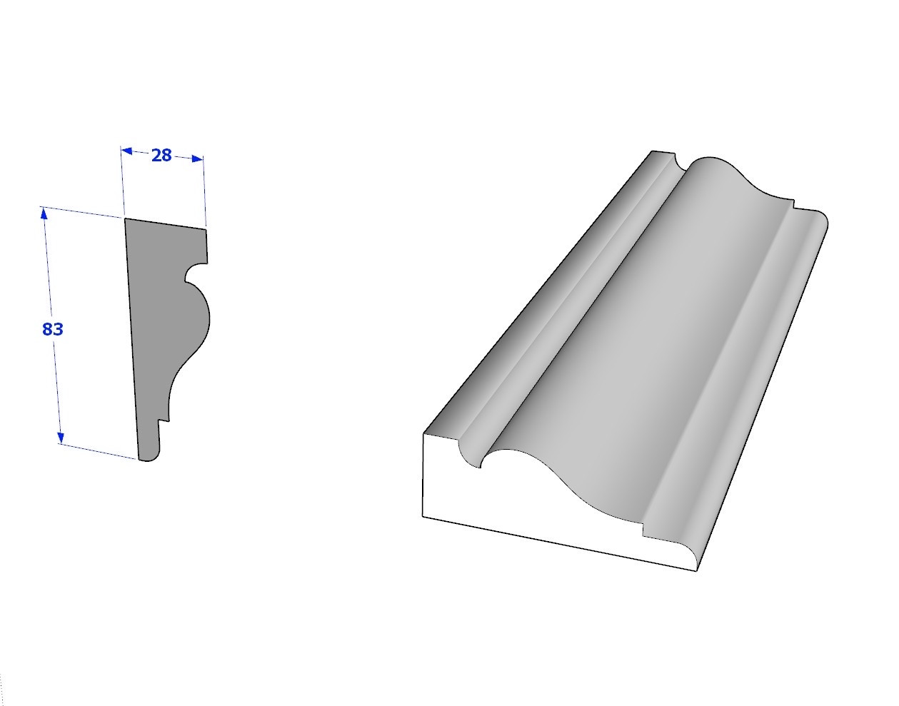 Гіпсовий молдинг 28