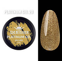 Гель-краска P20 Designer Platinum Gel с блестками 5мл