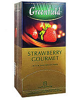 Чай Greenfield Strawberry Gourmet чорний з ароматом полуниці і шоколаду в пакетиках 25 шт х 1,5 г (697)