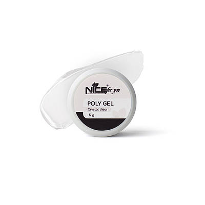 Полігель Nice for you Poly gel Crystal Clear Прозорий 5 г