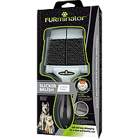 Щітка-пуходерка собак та котів FURminator жорстка 20,5 х 9,5 х 1,5 см L