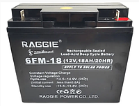 Свинцово-кислотный аккумулятор RAGGIE 12V 18AH (4200g) Black 666