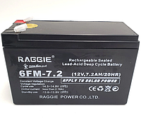 Свинцово-кислотный аккумулятор RAGGIE 12V 7.2AH (1820g) Black 668