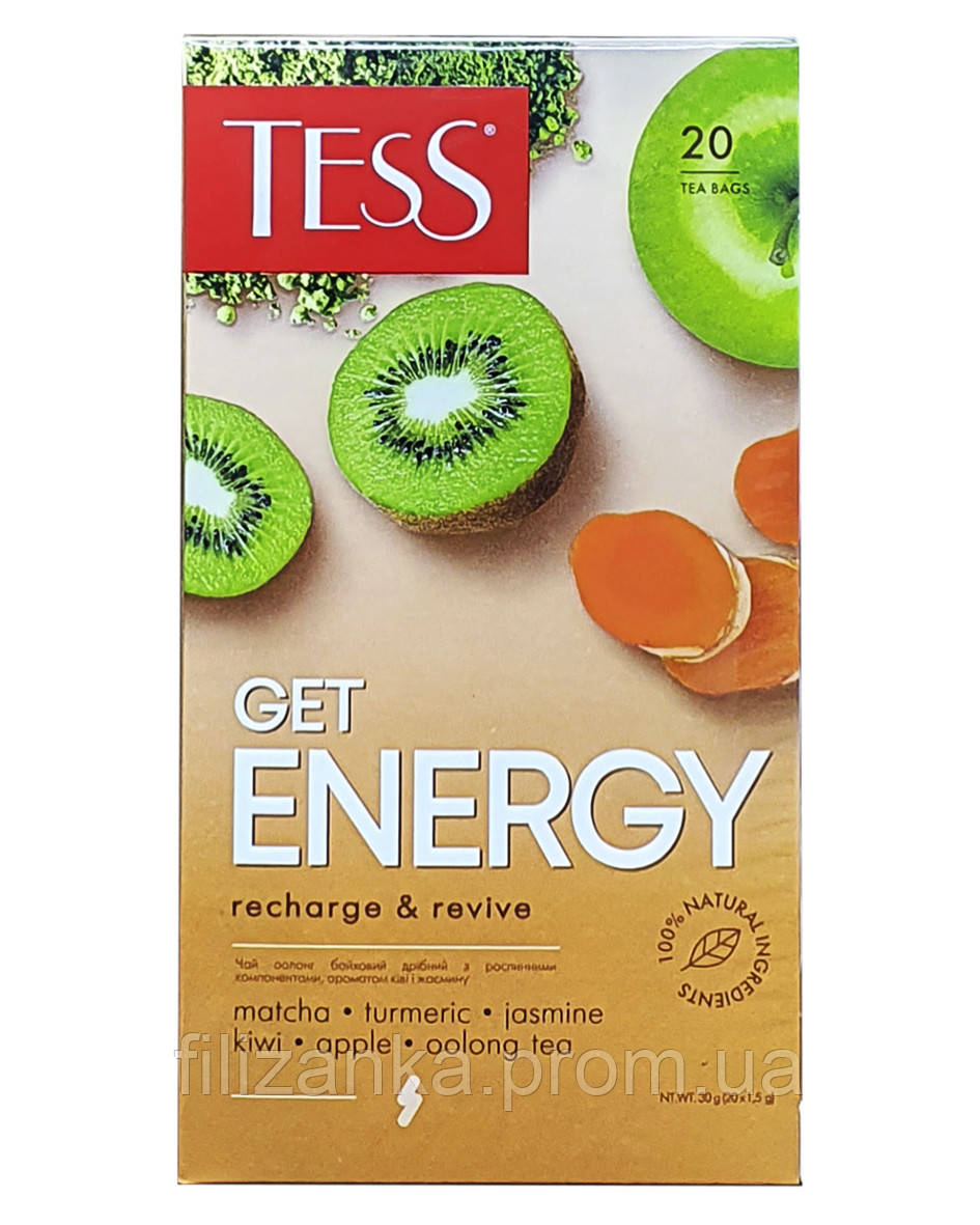 Чай TESS Get energy оолонг с добавлением зеленого и растительными компонентами 20 пак (56587) - фото 2 - id-p2119563904