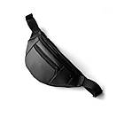 Поясна сумка (бананка) Mars через плече із еко шкіри чорна, фото 9