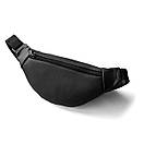 Поясна сумка (бананка) Mars через плече із еко шкіри чорна, фото 5