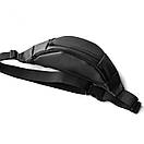 Поясна сумка (бананка) Mars через плече із еко шкіри чорна, фото 7