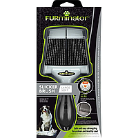 Щітка-пуходерка собак та котів FURminator м'яка 20,5 х 9,5 х 1,5 см L