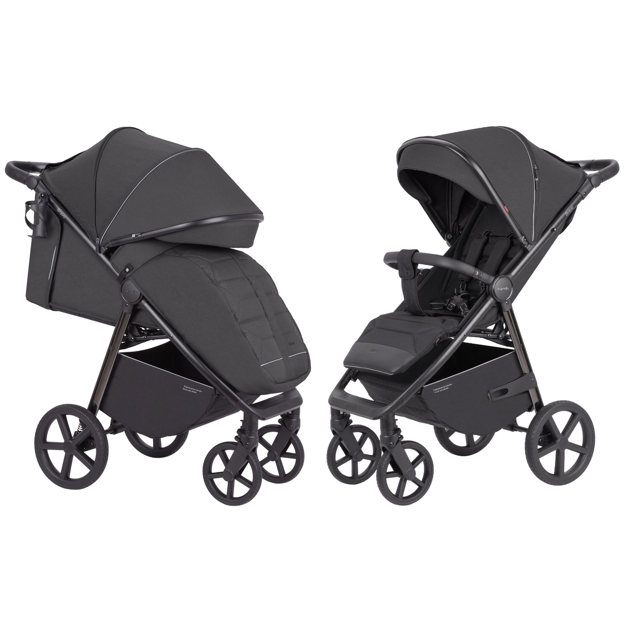 Коляска прогулянкова CARRELLO Bravo CRL-5515 Storm Grey 2024 NF, темно-сіра, Карелло Браво