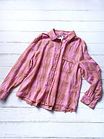 Сорочка на гудзиках в піжамному стилі в клітинку Victoria's Secret Рожева