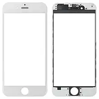 Стекло корпуса iPhone 6 с OCA-пленкой и рамкой white (оригинал)