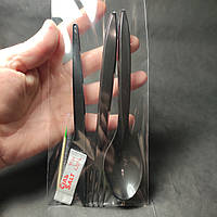 Набор одноразовых приборов LUX (Вилка + нож + ложка + зубочистка + соль) в индивидуальной упаковке