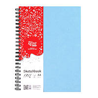 Блокнот на спіралі А4 80 аркушів 100 гм блакитний Rosa Studio, 165009