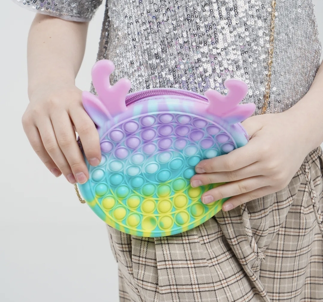 Дитяча сумка для дівчинки popit, сумочка силіконова для дівчинки pop it