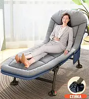 Раскладная кровать 180х56х30 см Jet Folding-Bed карповая раскладушка, кресло-лежак с подушкой и матрасом 1212