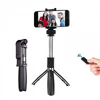 Селфи палка штатив тренога для телефона Bluetooth с пультом Selfie Stick L01 Чёрный el