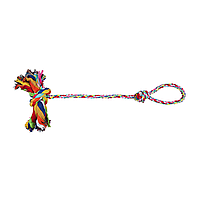 Игрушка для собак Trixie Канат плетёный с узлом 70 см (текстиль, цвета в ассортименте) m