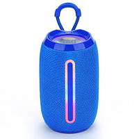 Bluetooth-колонка TG653 з RGB ПІДСВІЧУВАННЯМ,  speakerphone, радіо, blue