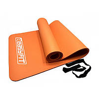 Коврик для фитнеса и йоги EasyFit EF-1919-OR, NBR 10 мм, Оранжевый, Land of Toys