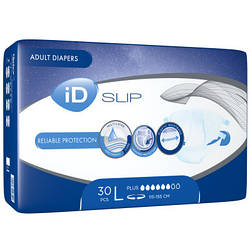 Підгузки для дорослих ID Slip Plus Large талія115-155 см. 30 шт. 5411416048190 smart