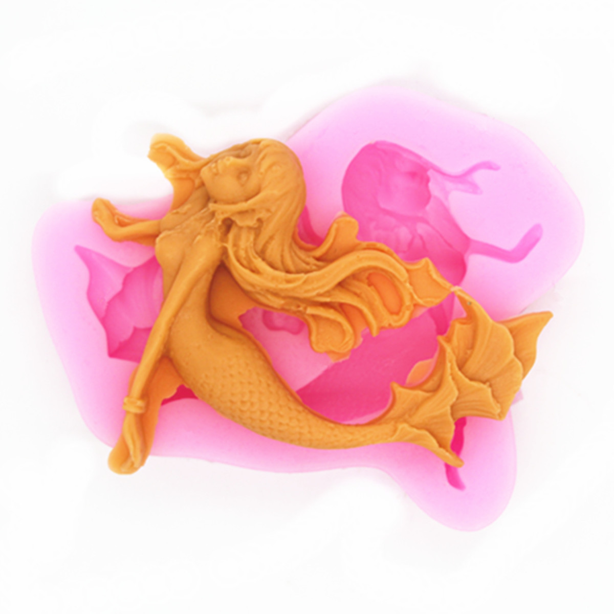 Молд кондитерський Русалка 69 на 82 мм рожевий, фото 1