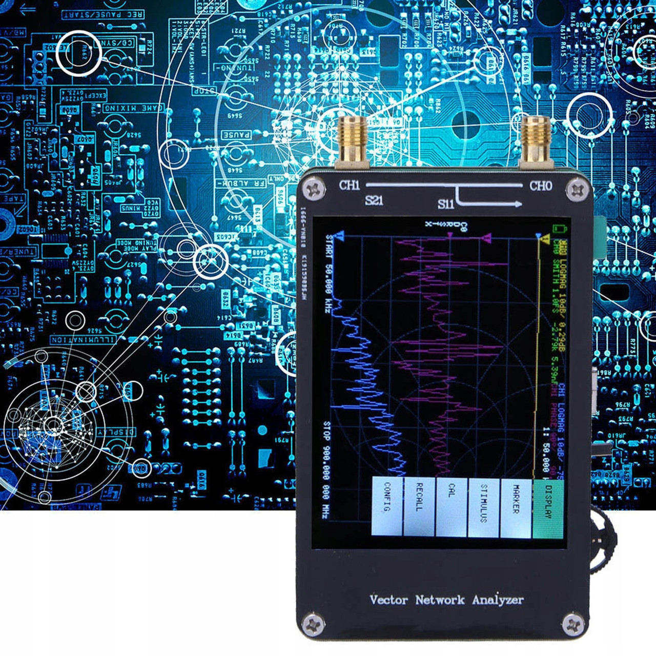 Векторный анализатор цепей Nano VNA 50 кГц 900 мГц АЧХ КСВ NANO VNA el - фото 7 - id-p2119578641