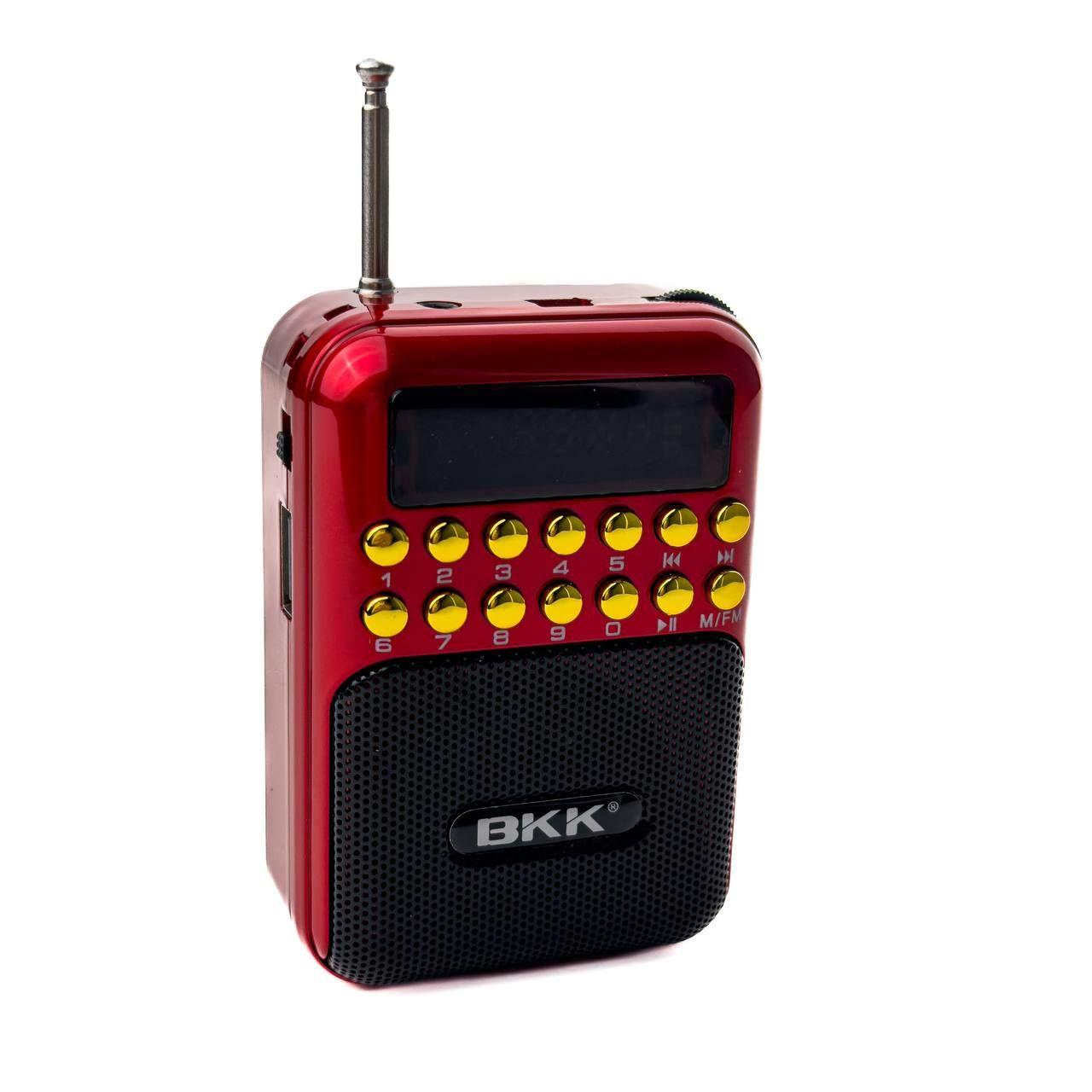 Радіоприймач BKK B872 USB MP3 червоний з чорним