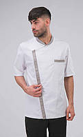 Китель поварской мужской КМ-6. Men's chef's tunic KM-6