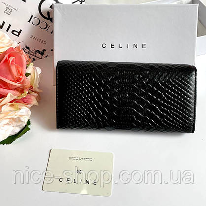 Гаманець Celine шкіряний чорний, фото 5
