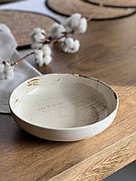 Тарілка «Салатна» 23 см, «Коричневий Лофт плюс"