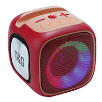 Bluetooth-колонка TG359 з RGB ПІДСВІЧУВАННЯМ,  speakerphone, радіо, red